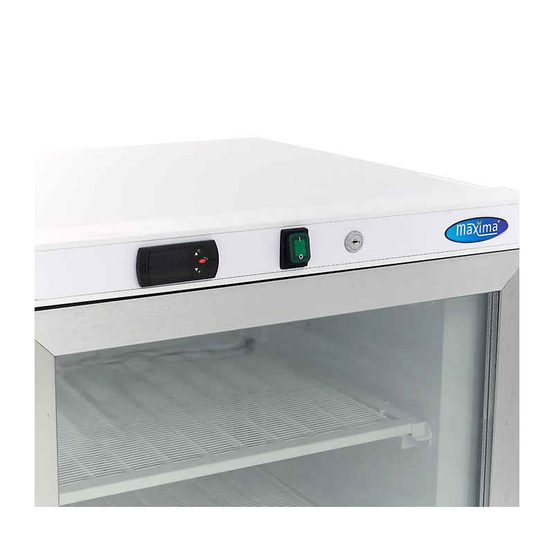 Vriezer - 200 L - wit - met glazen deur - Maxima - 09405007