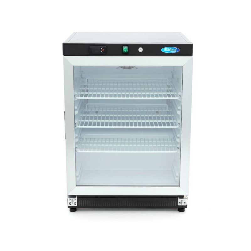Koelkast - 200 L - zwart - met glazen deur - Maxima - 09405008
