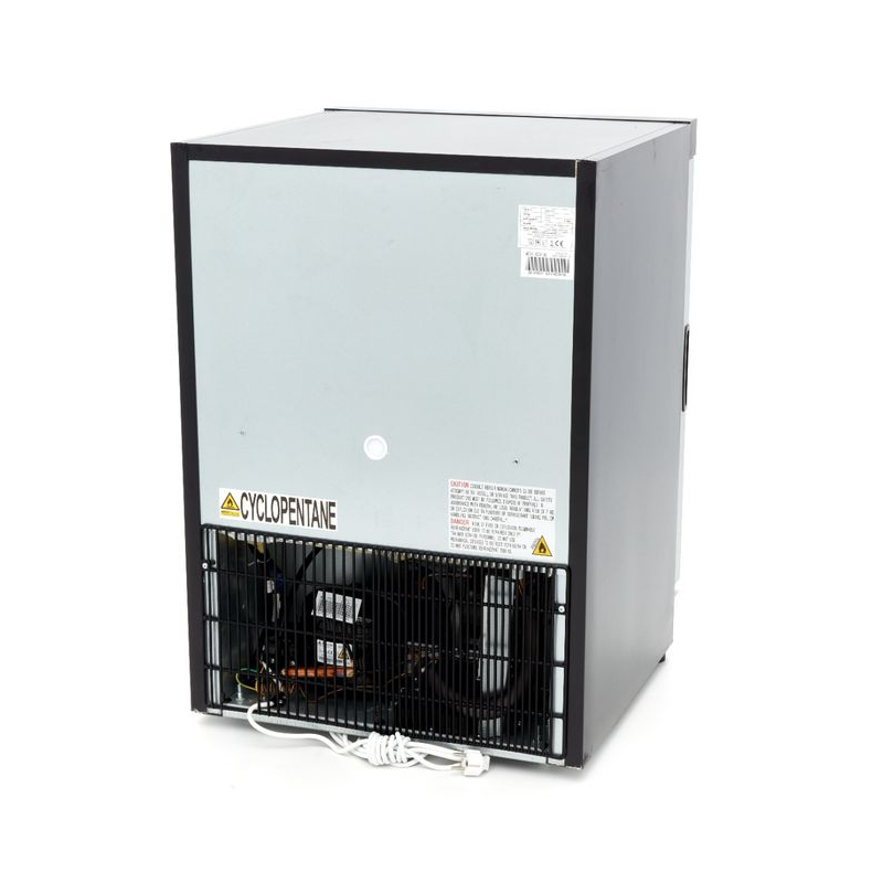 Koelkast - 200 L - zwart - met glazen deur - Maxima - 09405008