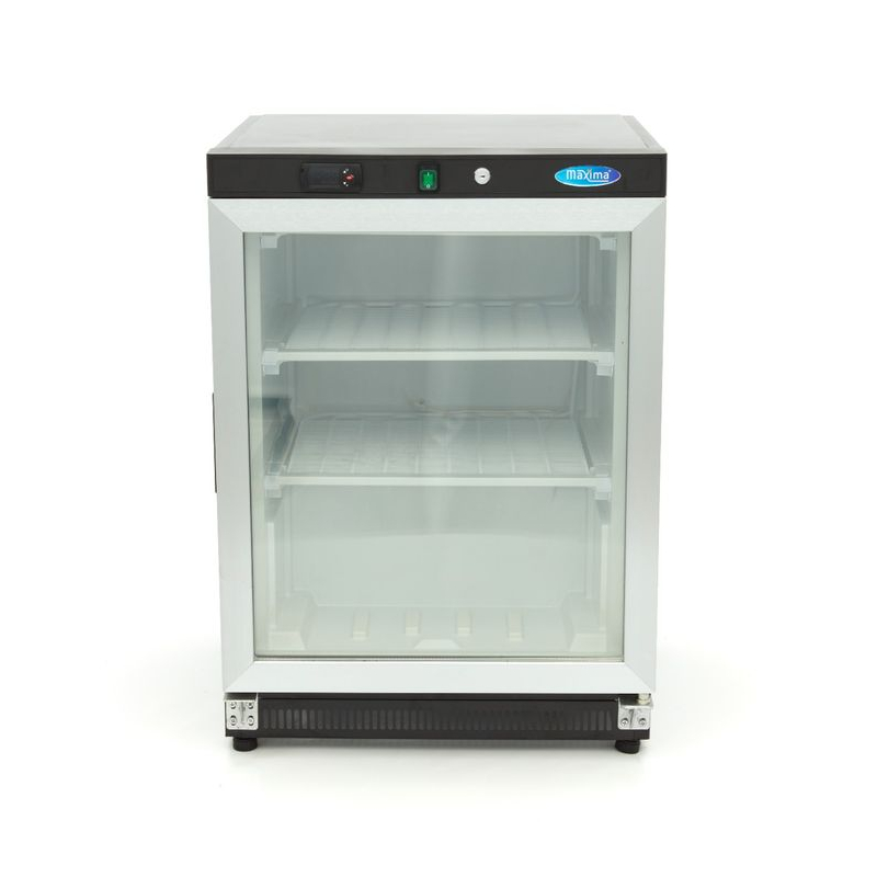 Vrieskast - 200 L - zwart - met glazen deur - Maxima - 09405009