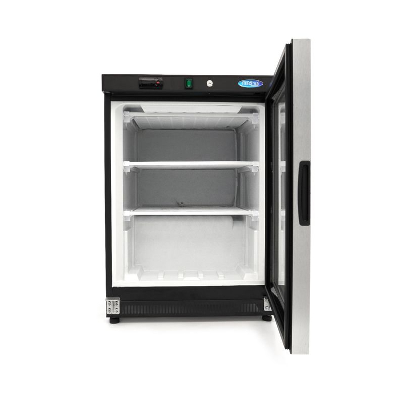 Vrieskast - 200 L - zwart - met glazen deur - Maxima - 09405009