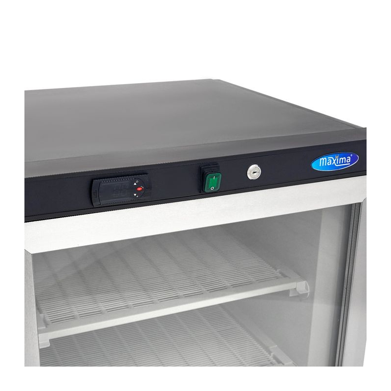 Vrieskast - 200 L - zwart - met glazen deur - Maxima - 09405009