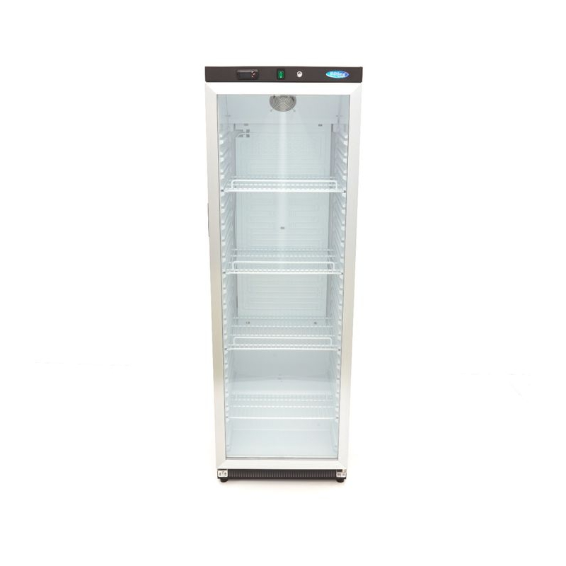 R&eacute;frig&eacute;rateur - 400 L - noir - avec porte en verre - Maxima - 09405020