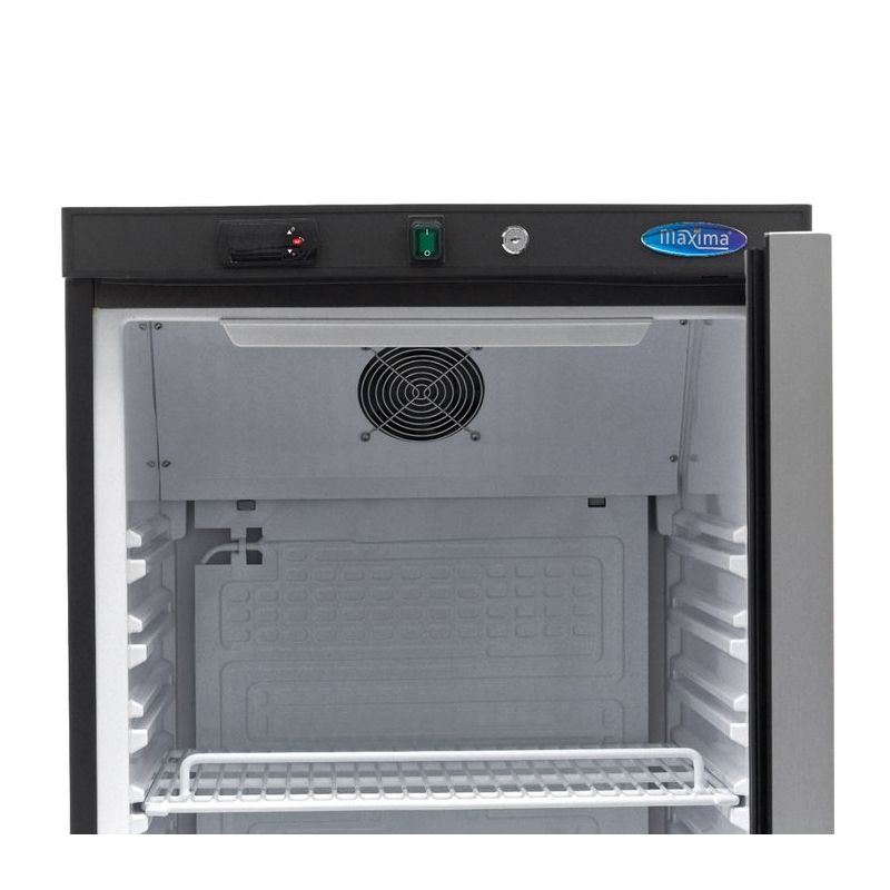 R&eacute;frig&eacute;rateur - 400 L - noir - avec porte en verre - Maxima - 09405020