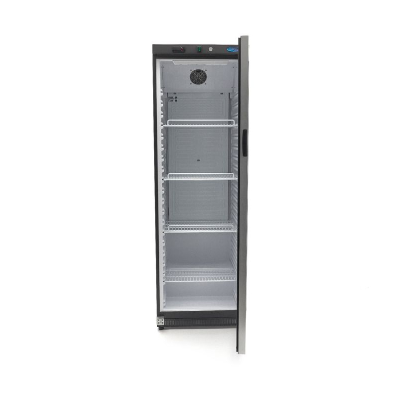 R&eacute;frig&eacute;rateur - 400 L - noir - avec porte en verre - Maxima - 09405020
