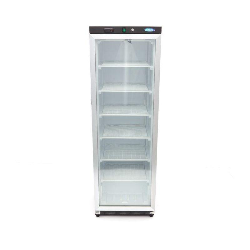 Vrieskist - 400 L - zwart - met glazen deur - Maxima - 09405021