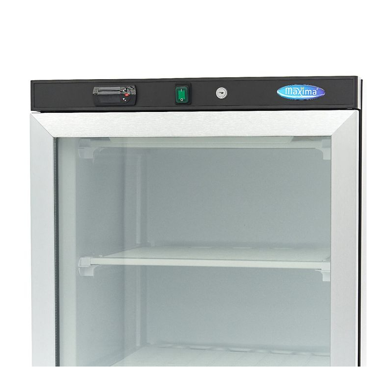 Vrieskist - 400 L - zwart - met glazen deur - Maxima - 09405021