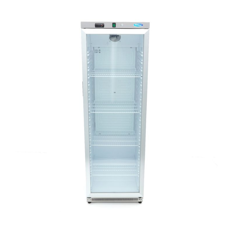 Koelkast - 400 L - roestvrij staal - met glazen deur - Maxima - 09405022