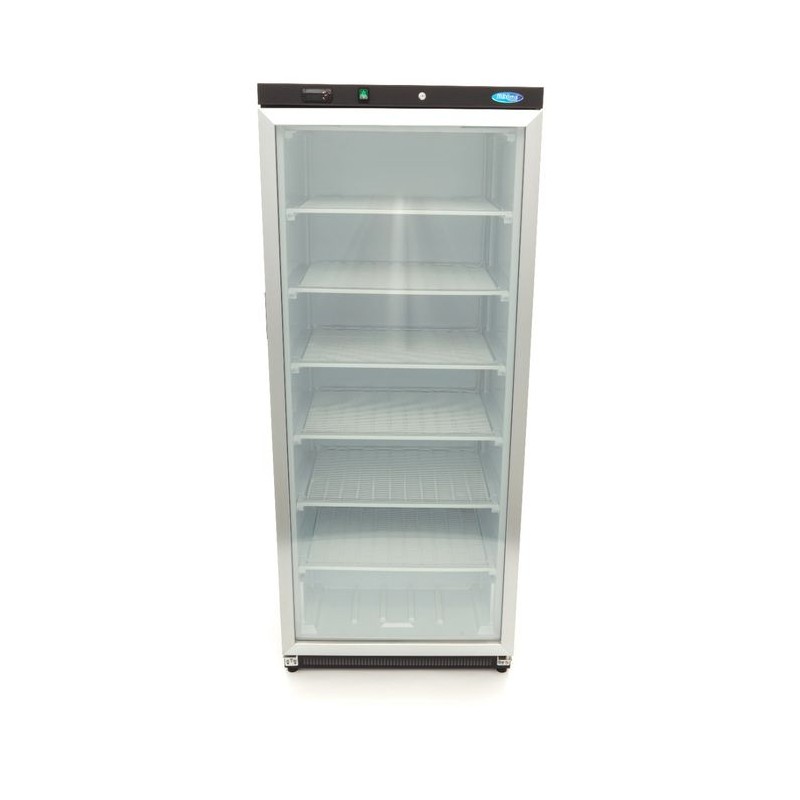 Vrieskast - 600 L - zwart - met glazen deur - Maxima - 09405033