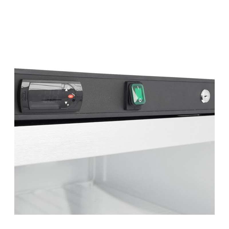 Vrieskast - 600 L - zwart - met glazen deur - Maxima - 09405033