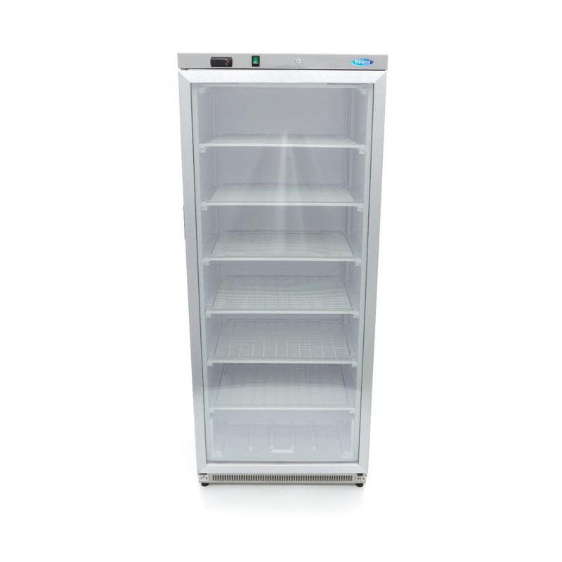 Vriezer - 600 L - roestvrij staal - met glazen deur - Maxima - 09405035