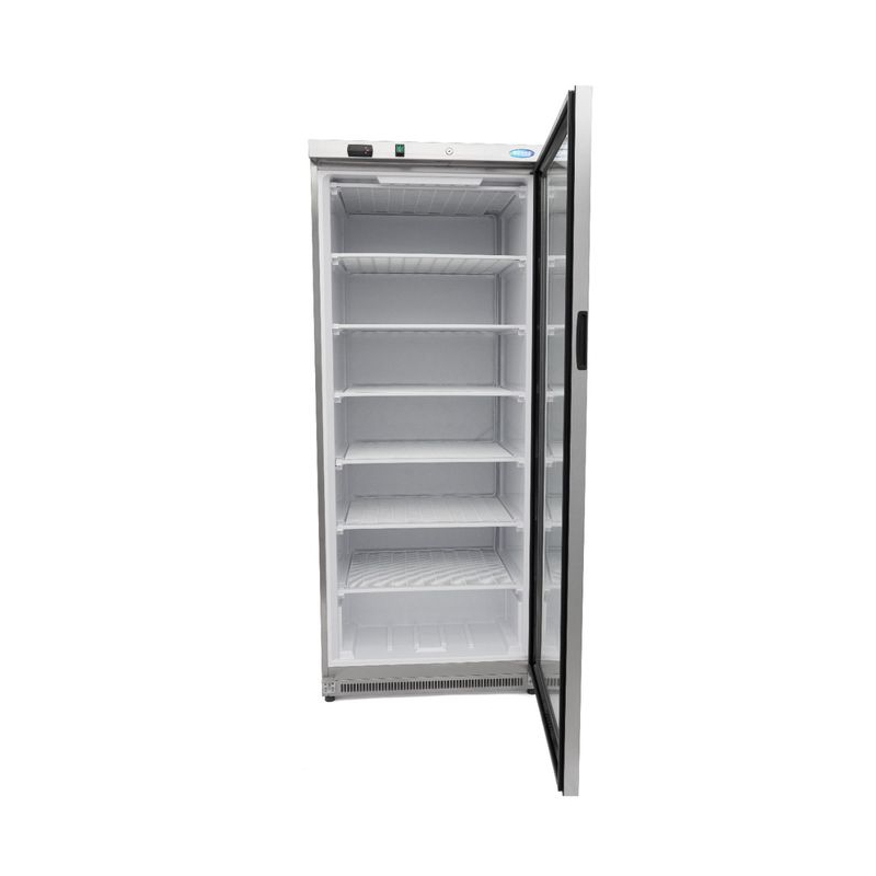Vriezer - 600 L - roestvrij staal - met glazen deur - Maxima - 09405035