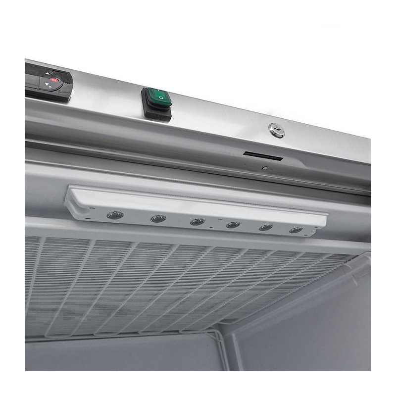 Vriezer - 600 L - roestvrij staal - met glazen deur - Maxima - 09405035