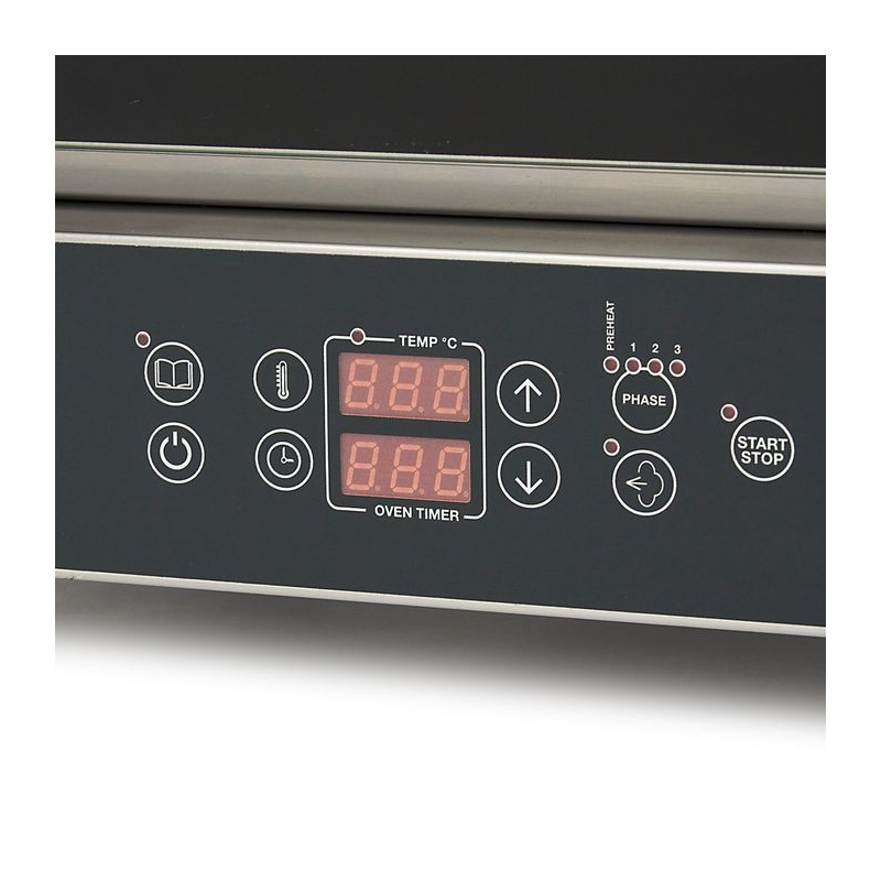 Combisteamer - past 4 gastronormbakken (1/1 GN / 60 x 40 cm) - digitaal display - 400V - Maxima - 08500203