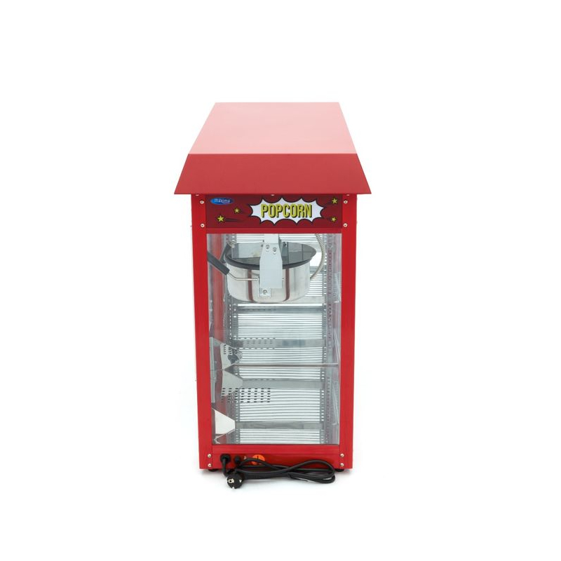 Machine &agrave; pop-corn - 150gr - avec vitrine chauffante - Maxima - 09506006