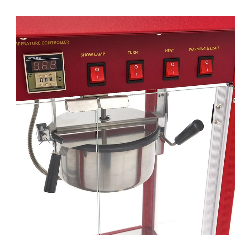 Machine &agrave; pop-corn - 150gr - avec vitrine chauffante - Maxima - 09506006