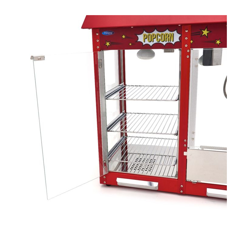 Machine &agrave; pop-corn - 150gr - avec vitrine chauffante - Maxima - 09506006