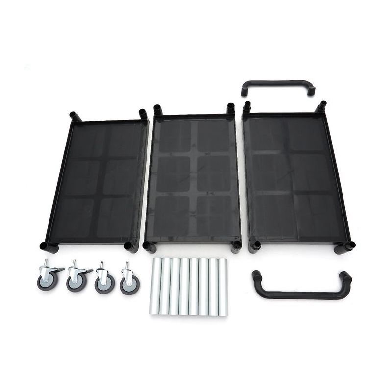 Chariot de service - 3 &eacute;tag&egrave;res en plastique - 103 x 50,5 cm - Maxima - 09507002