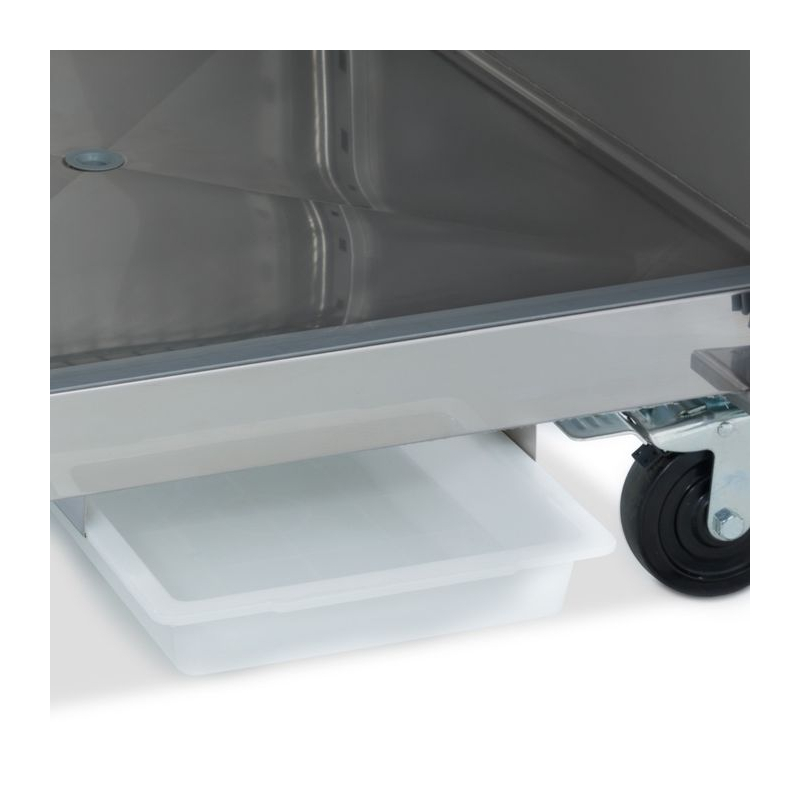 R&eacute;frig&eacute;rateur &agrave; poisson - 600 L - 7 conteneurs (60 x 40 cm) - sur roulettes - acier inoxydable - Maxima - 09400002