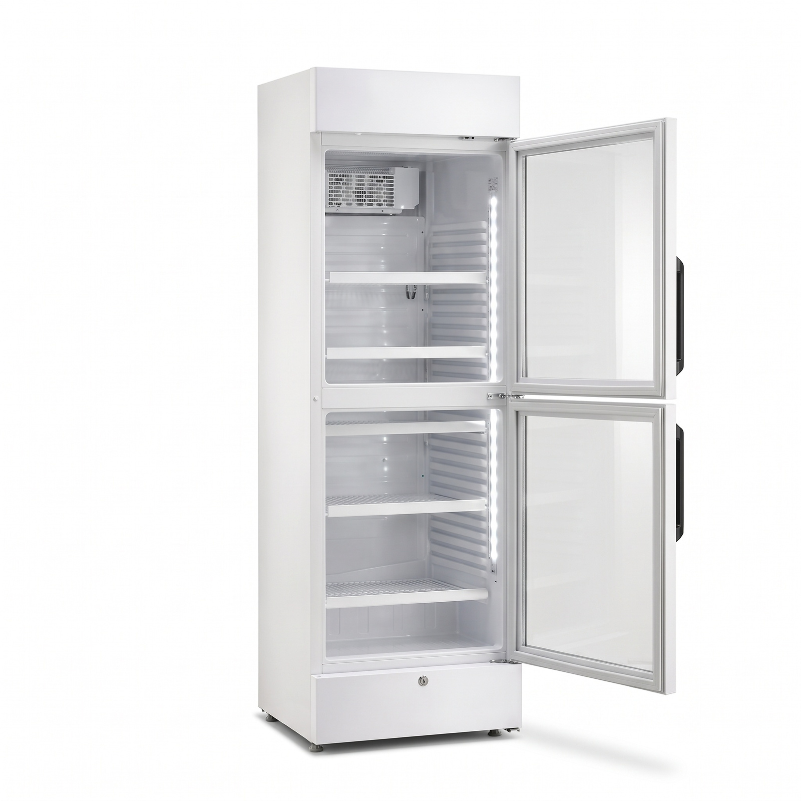 SC-380DTOP2 - porte ouverte et cinq grilles