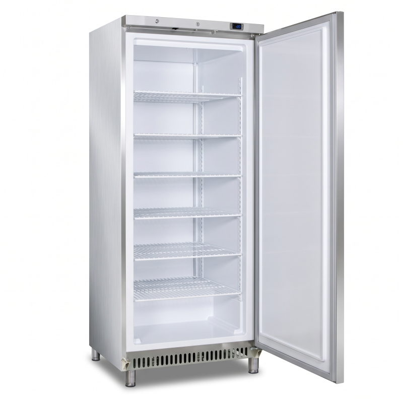 Armoire n&eacute;gative CHEF600-EU porte ouverte avec six grilles fixes GN 2/1