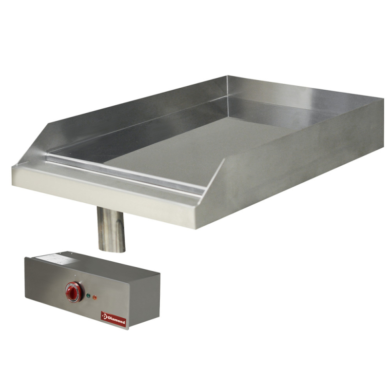 Plaque de cuisson lisse, &eacute;lectrique, chrom&eacute;e, &agrave; encastrer - Diamond - EDI/PLCD4