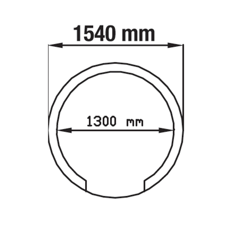 Traditionele houten pizza oven &Oslash; 1300 mm - Gedemonteerd - Diamond - FBK-1300