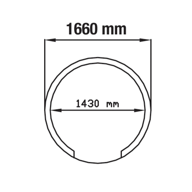 Houten Pizza Oven traditioneel &Oslash; 1450 mm - Gedemonteerd - Diamond - FBK-1450