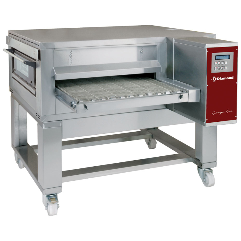 Elektrisch translatie-oven, ventilator, transportband breedte 650 mm - Diamond - FTEV65/110-N
