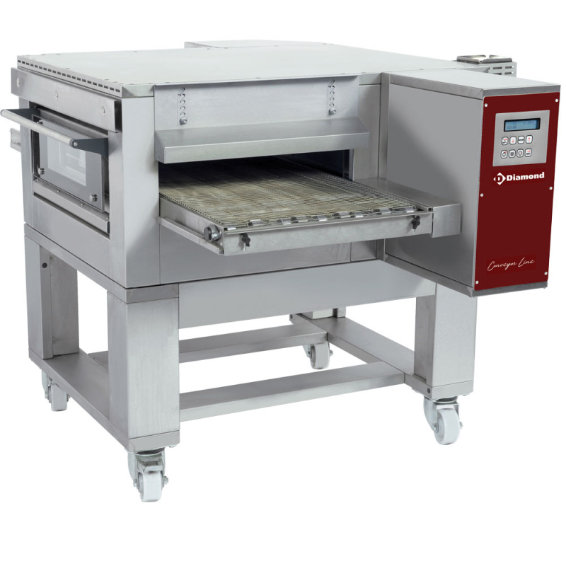 Gasvuuroven met verschuifbare voering, ventileerd, bandbreedteling 500 mm - Diamond - FTGV50/85-N