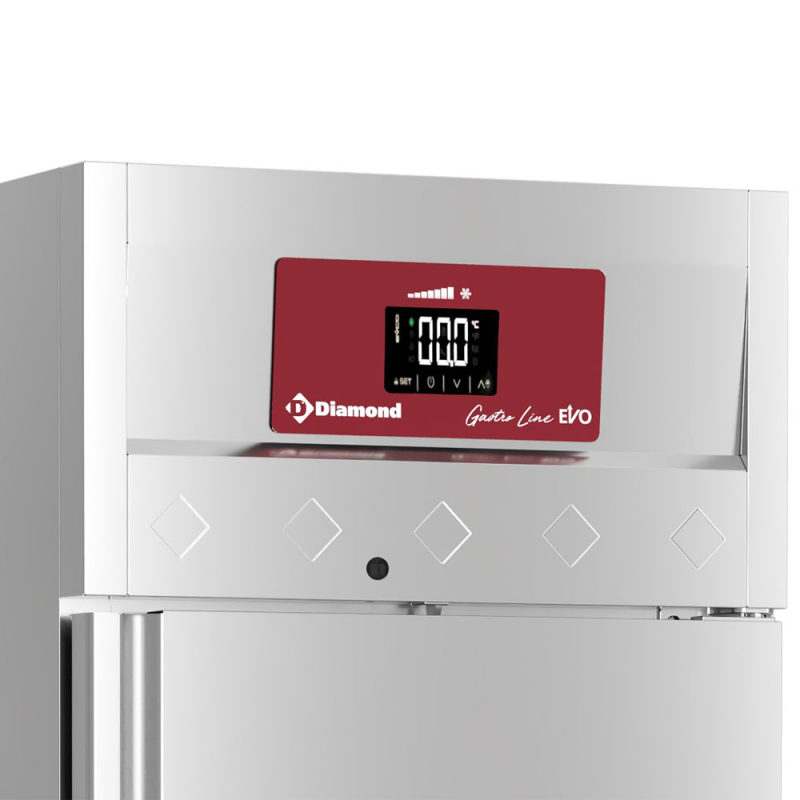 Gekoelde kast met ventilatie 1400 L 2 deuren GN 2/1, op wielen - Diamond - ID140/R9