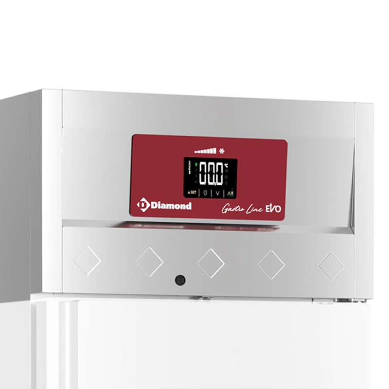 Diepvriezer 700 L met glazen deur GN 2/1 op wielen - Diamond - IE70/R9G