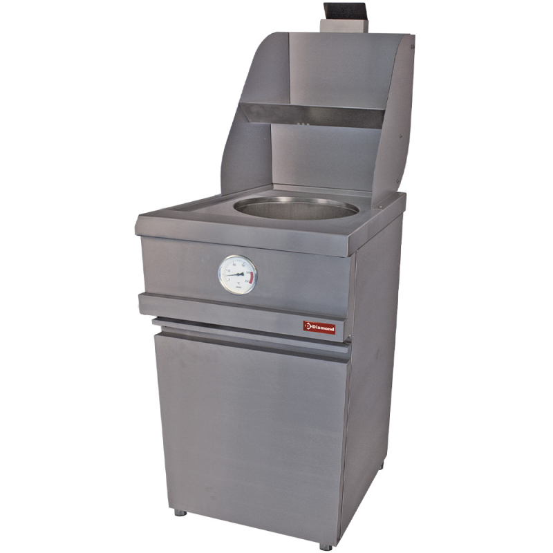 Gas Friteuse HEAVY DUTY, 1 ronde bak, mechanisch - Diamond - MIKA/1-MC