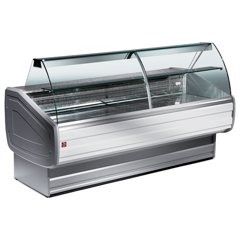 Gekoelde toonbankvitrine met gewelfde ruit, ventilatie, met reserve - Diamond - MY25/A1-VV/R2