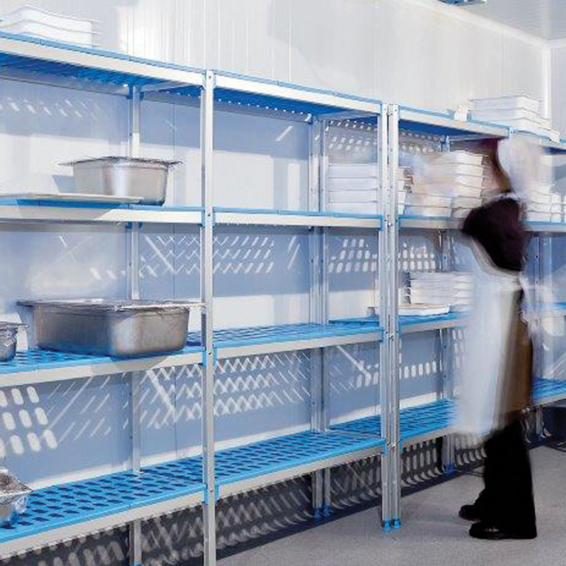 Lineair rek in geanodiseerd aluminium GN 4 niveaus "Modular Rack" - Diamond - RLA/105-4/EF