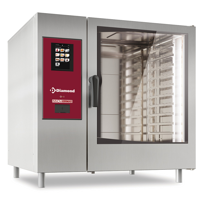 Elektrische "TOUCH" stoomoven boiler/ convectie 10x GN2/1+ Cleaning - Diamond - SBET/XC-12-230V/3-