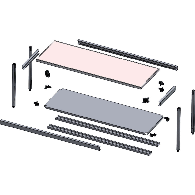 Muurtafel met onderblad - Diamond - TL2071/KD-D