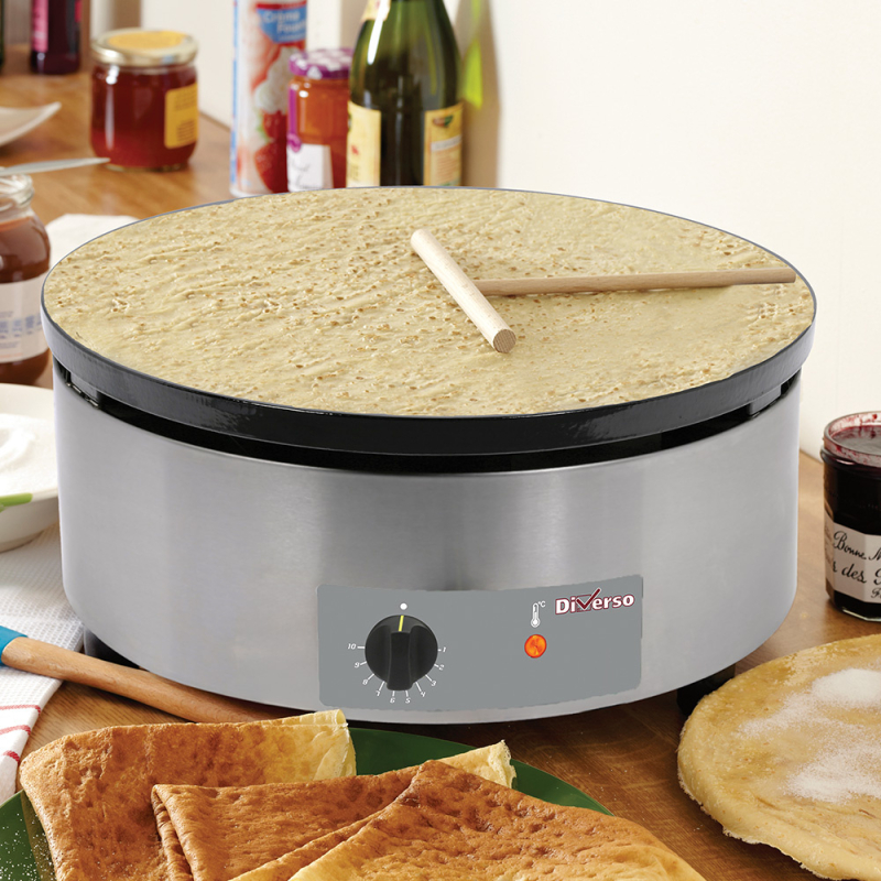 Cr&ecirc;pemaker met hoog rendement, elektrisch, &Oslash; 400 mm "ge&euml;mailleerd" - Diverso - WR-BRET-1E