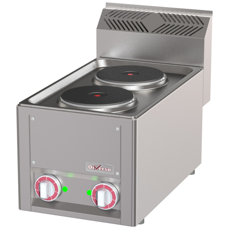 Elektrisch fornuis 2 kookplaten, -Top- - Diverso - WR-E2PT-02