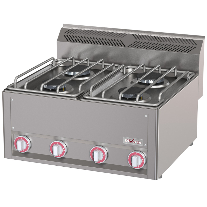 Gasfornuis 4 branders, -Top- - Diverso - WR-G4FT-16