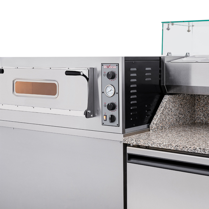 Elektrische pizzaoven 3 pizza's diam. 350mm, 1 kamer - Diverso - WR-SFXL-03