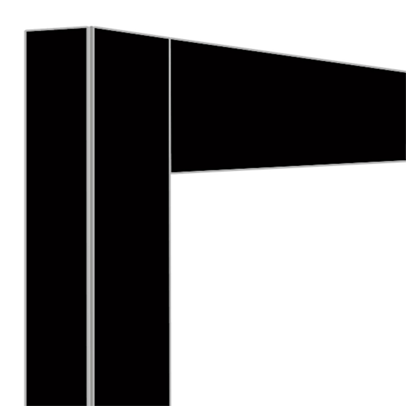 D&eacute;co vitrine 530 Lt. Zwart mat - Diamond - DE53-NR/N