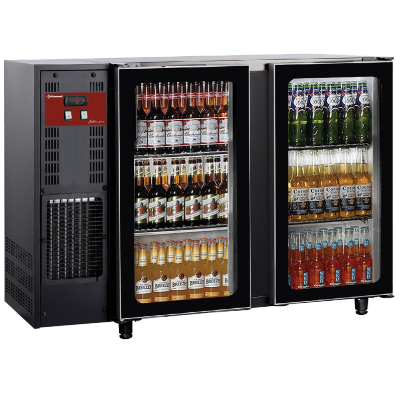 Refroidisseur de bouteilles 2 portes vitr&eacute;es, 375 litres - Diamond - TAVT/2G-R2