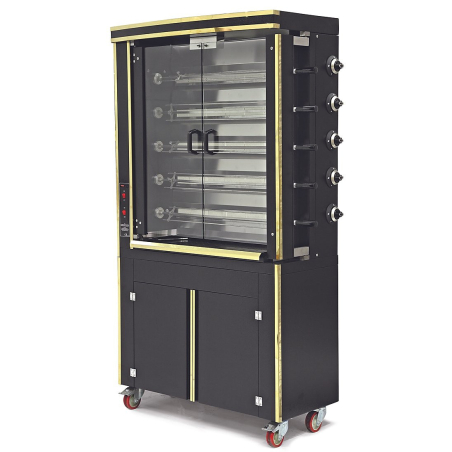 Elektrische rotisserie met deuren uit gehard glas 16,5 kW - SGS-PLS.5EE