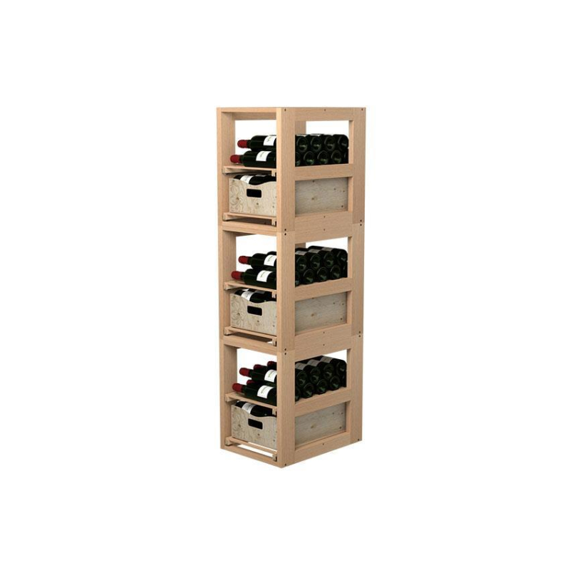 Visiobox - 3 modules met 2 legplanken - uitschuifbaar - VisioRack - VSR-5306-000