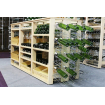 Casier &agrave; vin en bois + niveaux chromes - visiobois - 16 niveaux nf3 - 48 bout. - Linum - VSR-4230-845