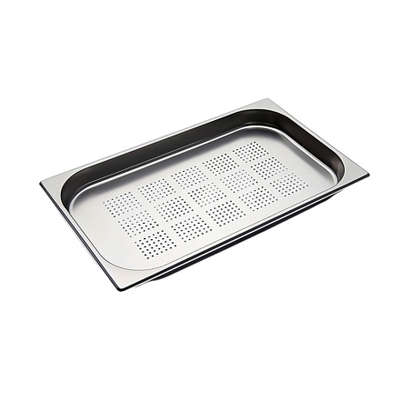 GN1/1 - 40mm r&eacute;cipient inox - perfor&eacute; - V-Line - Linum - CGF-1104-000