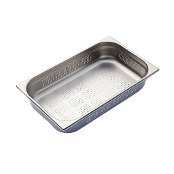 GN1/1 - 100mm r&eacute;cipient inox - perfor&eacute; - V-Line - Linum - CGF-1110-000