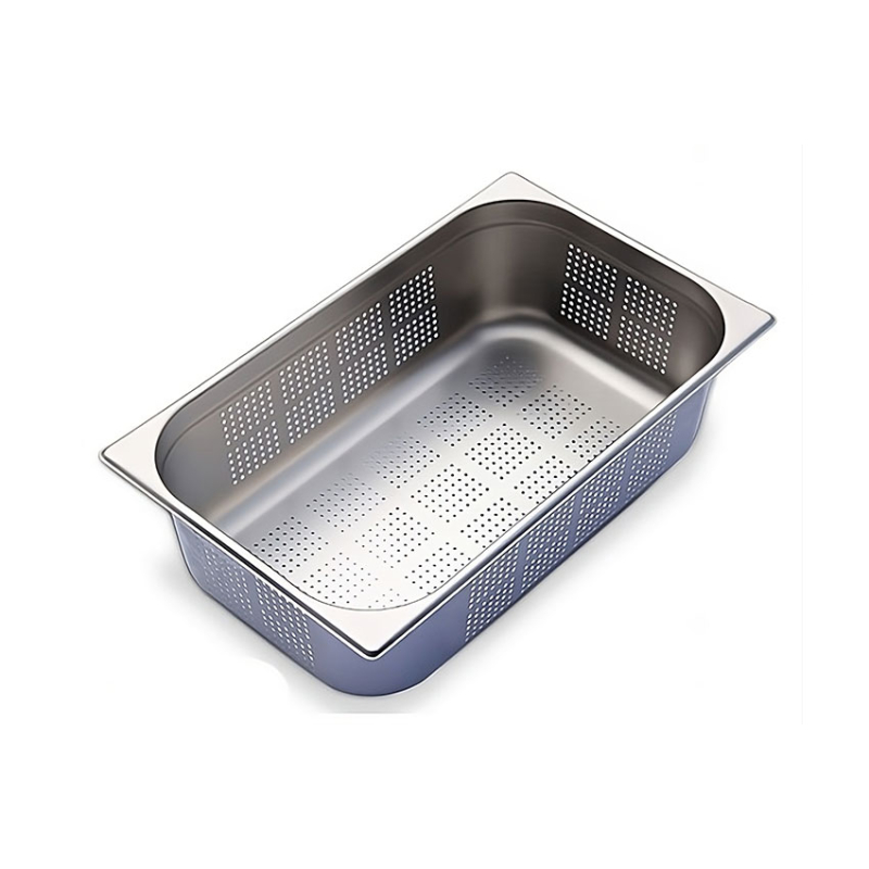 GN1/1 - 150mm r&eacute;cipient inox - perfor&eacute; - V-Line - Linum - CGF-1115-000