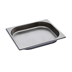 GN1/2 - 40mm r&eacute;cipient inox - perfor&eacute; - V-Line - Linum - CGF-1204-000